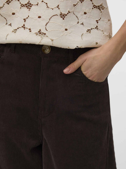 Vero moda kaitlin pantalone da donna cioccolato