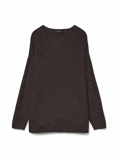 Vero moda crewlefile maglia da donna cioccolato