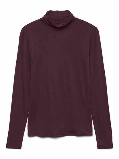 Vero moda alberte t-shirt da donna bordeaux