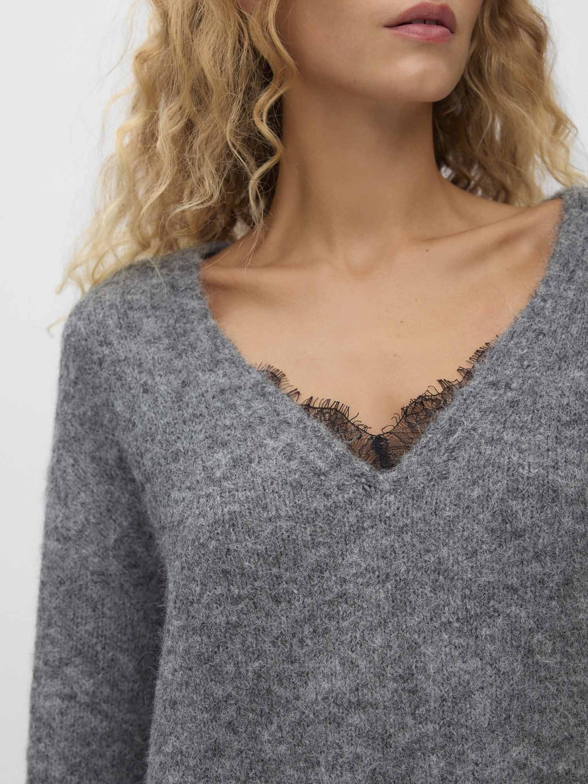 Vero moda berry v maglia da donna grigio