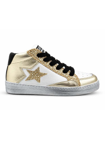 Asso sneakers jr da bambino/a bianco oro