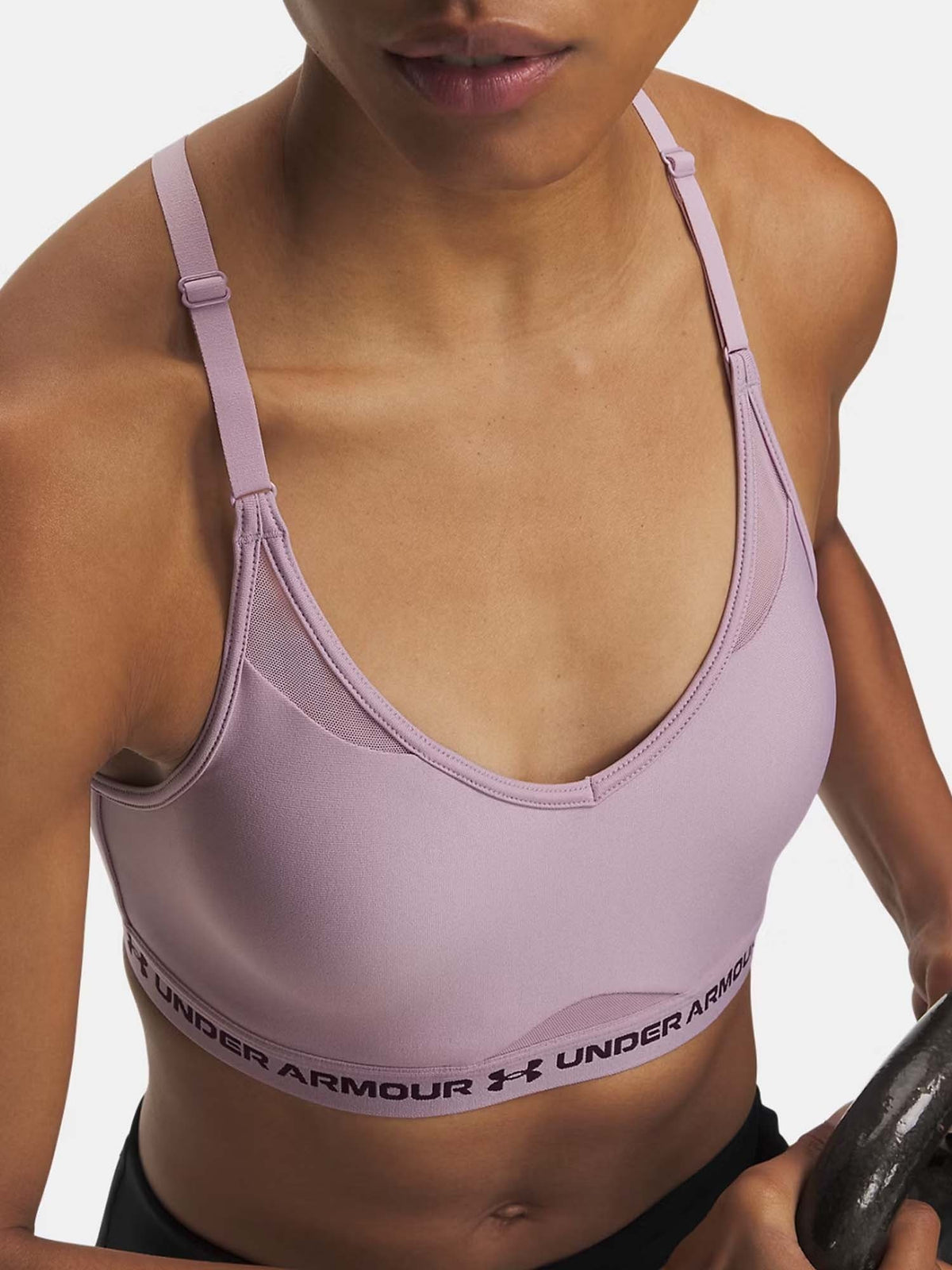 Under armour crossba bra training da donna rosa