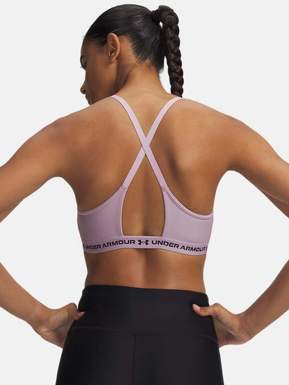 Under armour crossba bra training da donna rosa