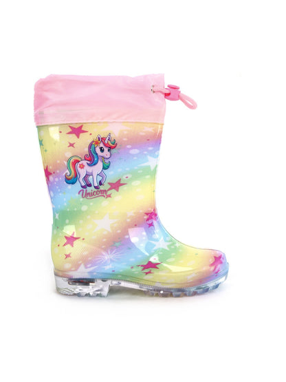Unicorn pioggia stivale pioggia da bambino/a rosa