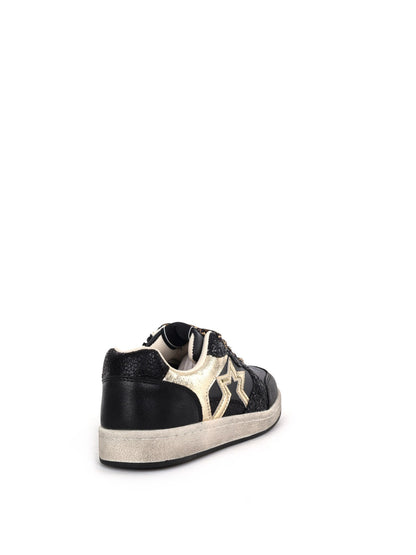 Asso sneakers jr da bambino/a nero oro