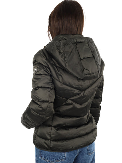 Yes zee giubbino da donna verde militare