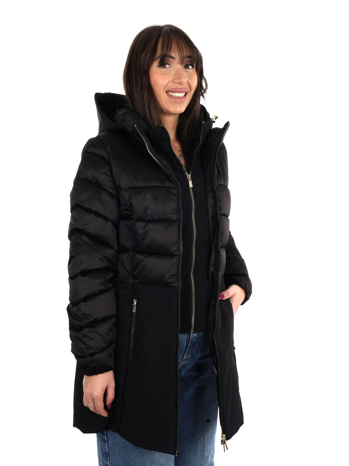 Yes zee giaccone da donna nero