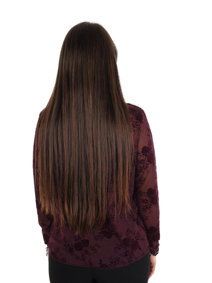 Miss love maglia piz da donna bordeaux