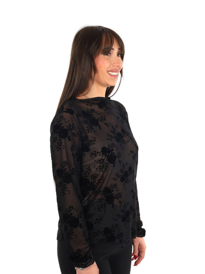 Miss love maglia piz da donna nero