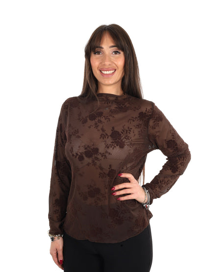 Miss love maglia piz da donna cioccolato