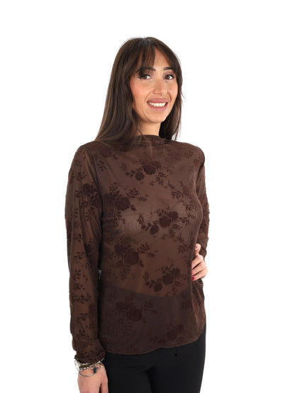 Miss love maglia piz da donna cioccolato