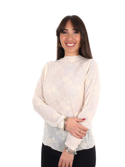 Miss love maglia piz da donna panna