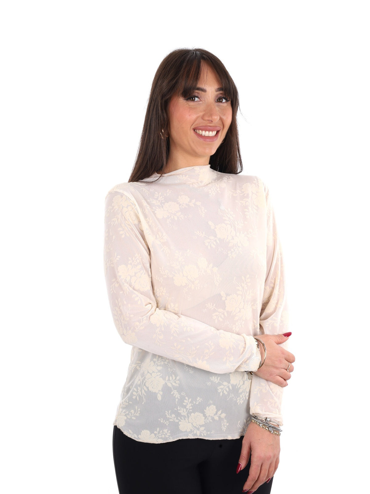 Miss love maglia piz da donna panna