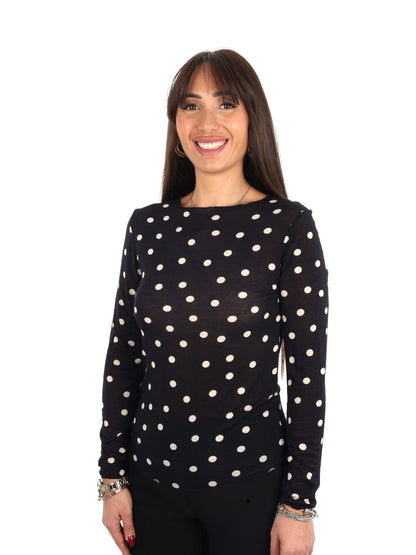 Miss love maglia poi da donna nero