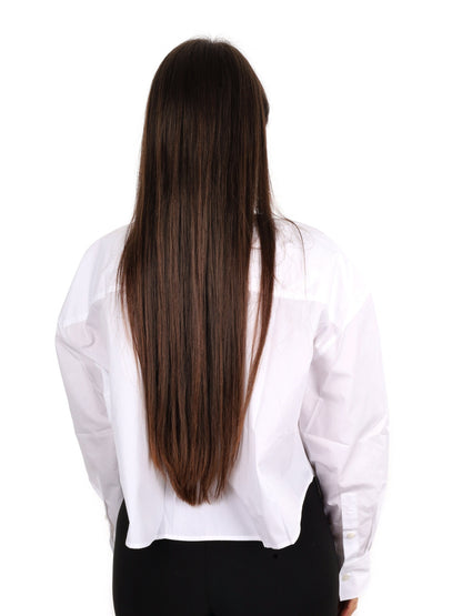 Ck cotton poplin cro camicia da donna bianco