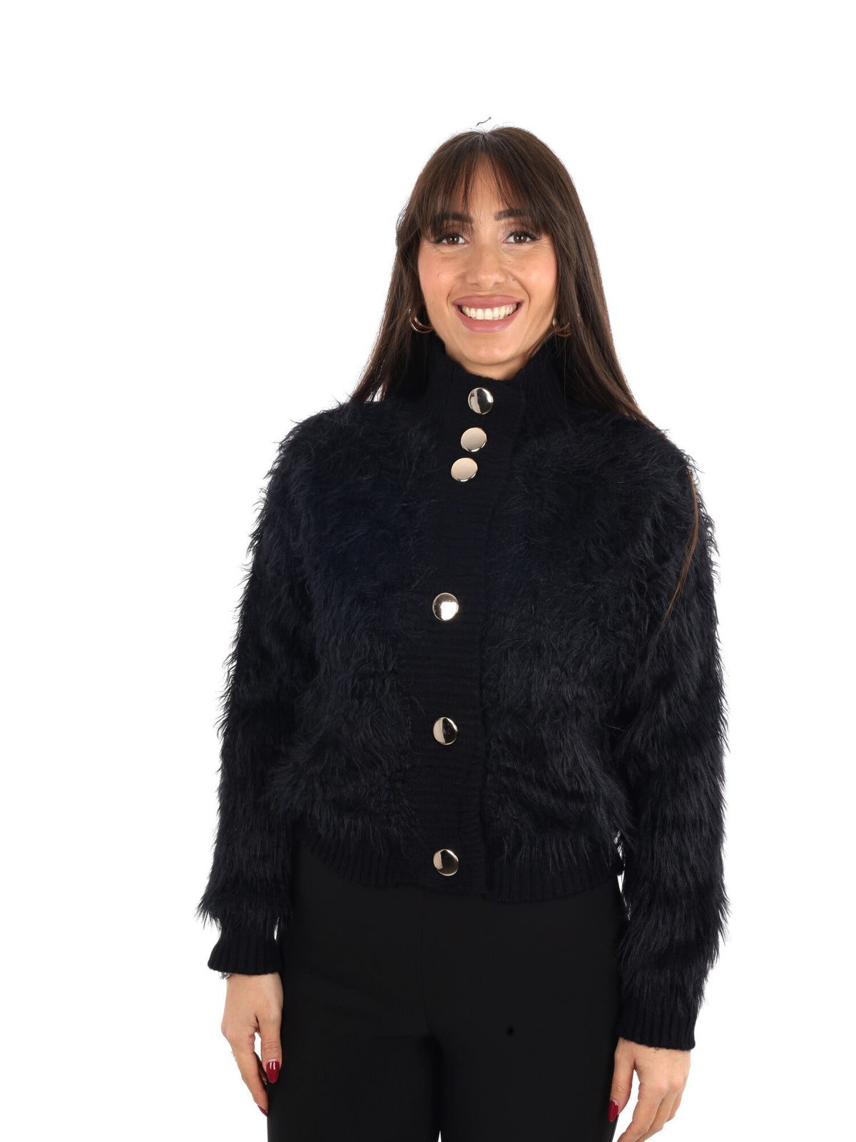 Miss love cardigan maglia da donna nero