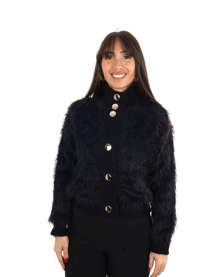 Miss love cardigan maglia da donna nero