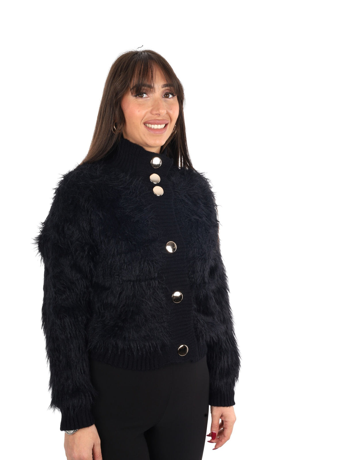 Miss love cardigan maglia da donna nero