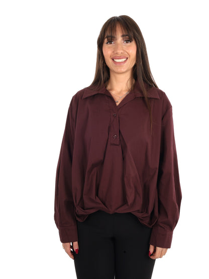 Miss love camicia ar da donna bordeaux