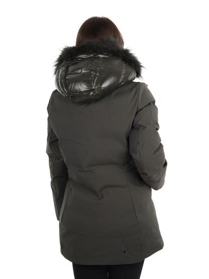 Yes zee giaccone da donna verde militare