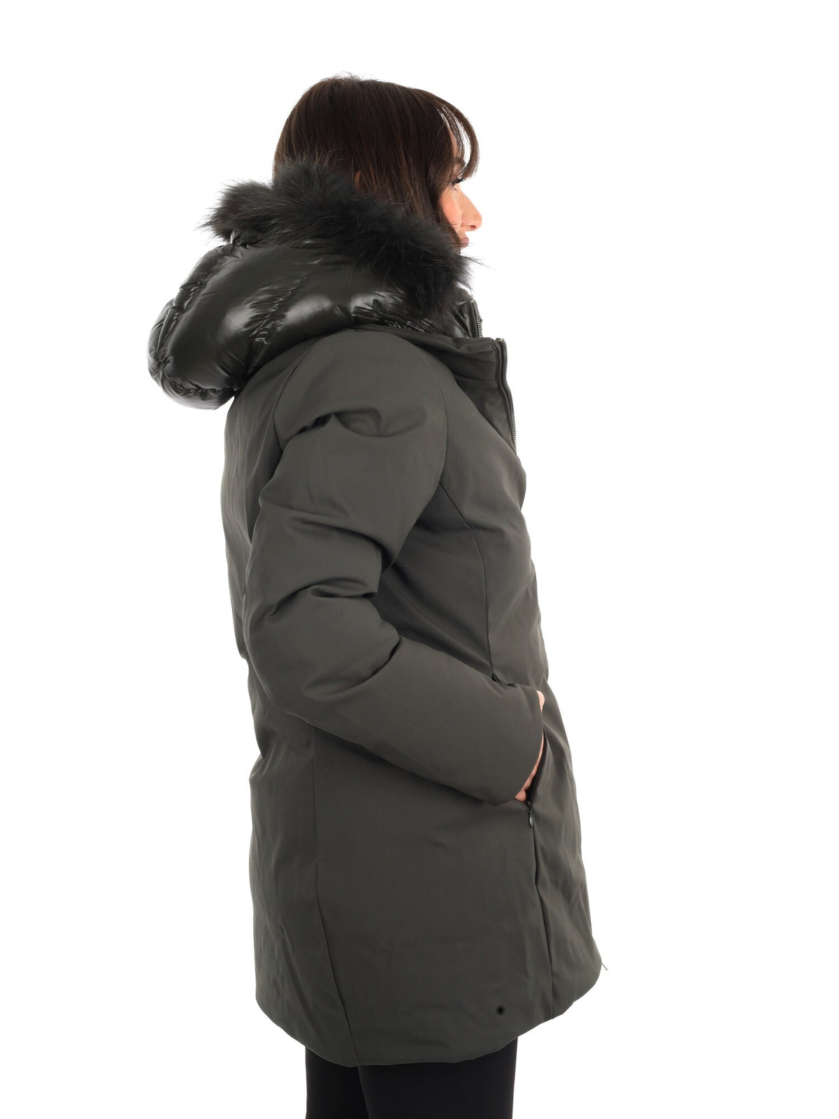 Yes zee giaccone da donna verde militare