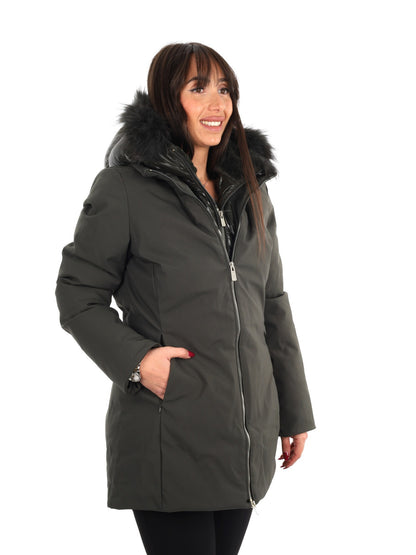 Yes zee giaccone da donna verde militare