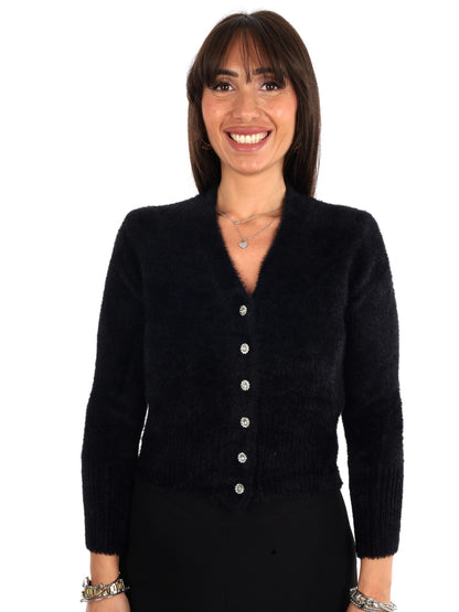 Miss love cardigan maglia da donna nero