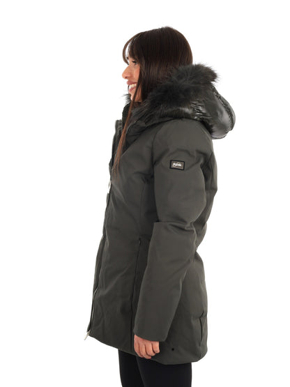 Yes zee giaccone da donna verde militare