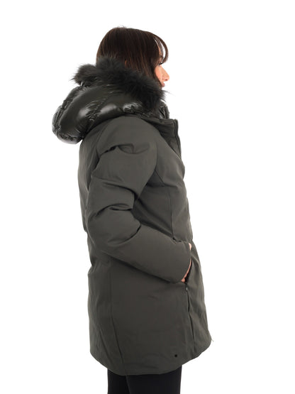Yes zee giaccone da donna verde militare