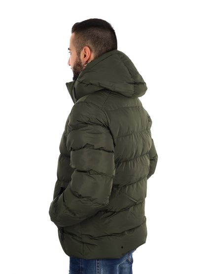 Superdry sport puffe giubbino da uomo verde militare