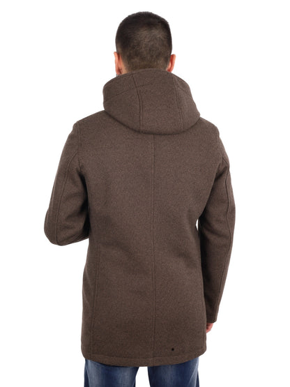 Fb cappotto cappucci da uomo cammello
