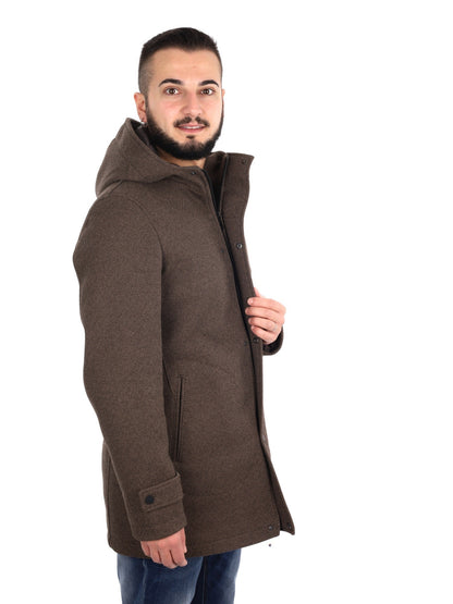 Fb cappotto cappucci da uomo cammello