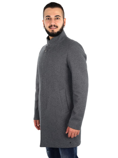 Fb cappotto da uomo blu-grigio