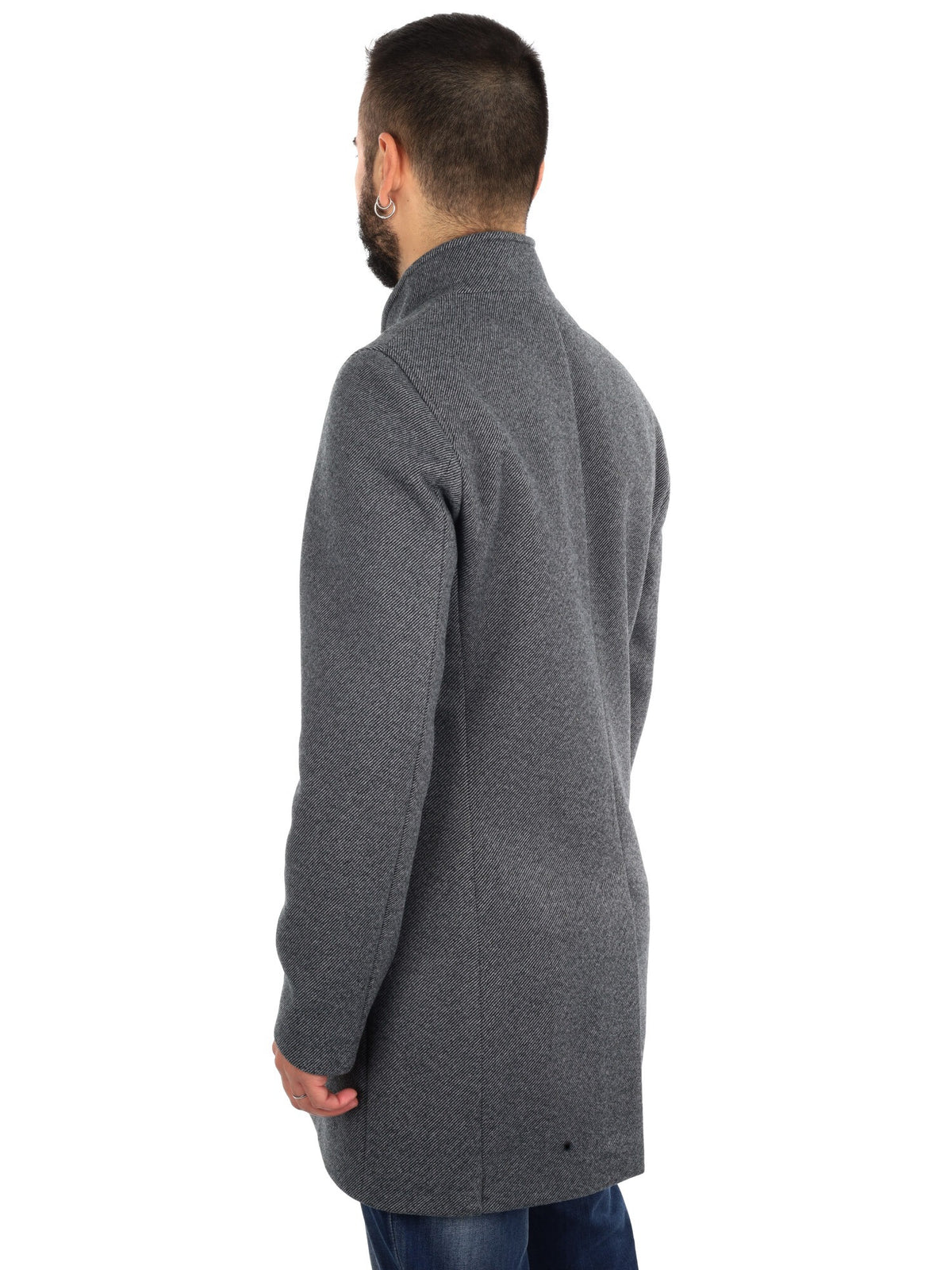 Fb cappotto da uomo blu-grigio
