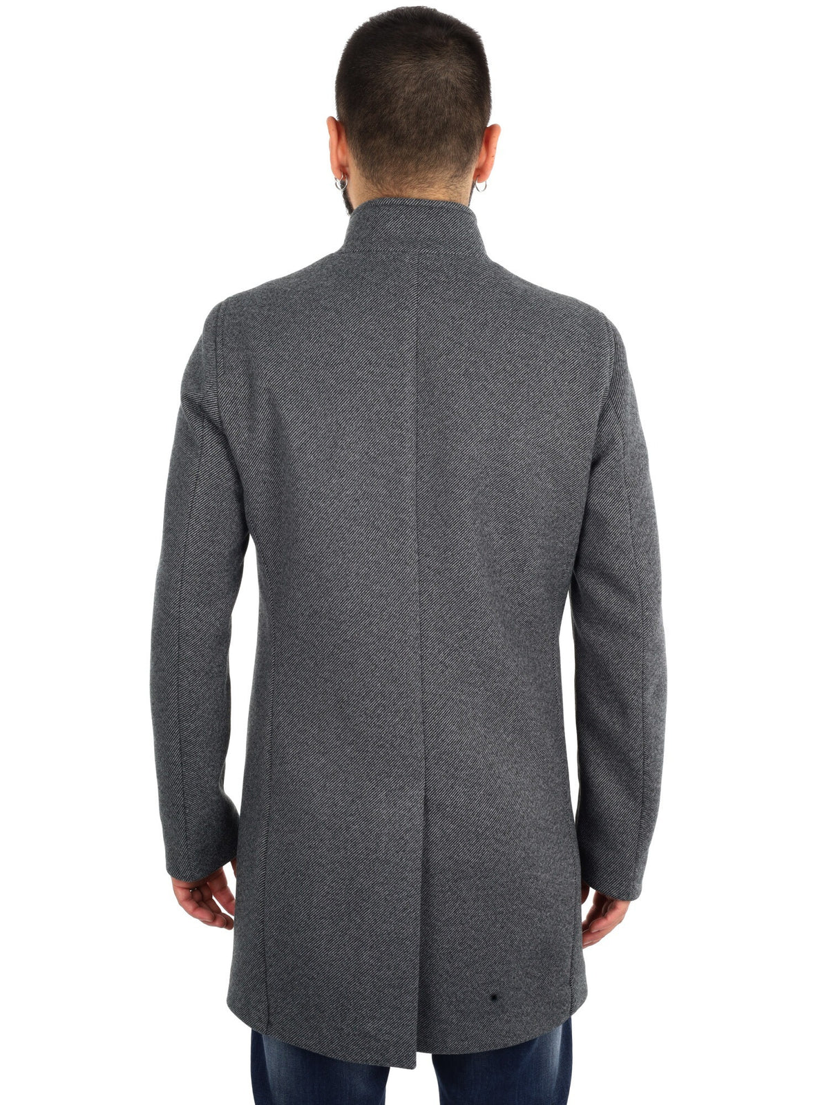 Fb cappotto da uomo blu-grigio