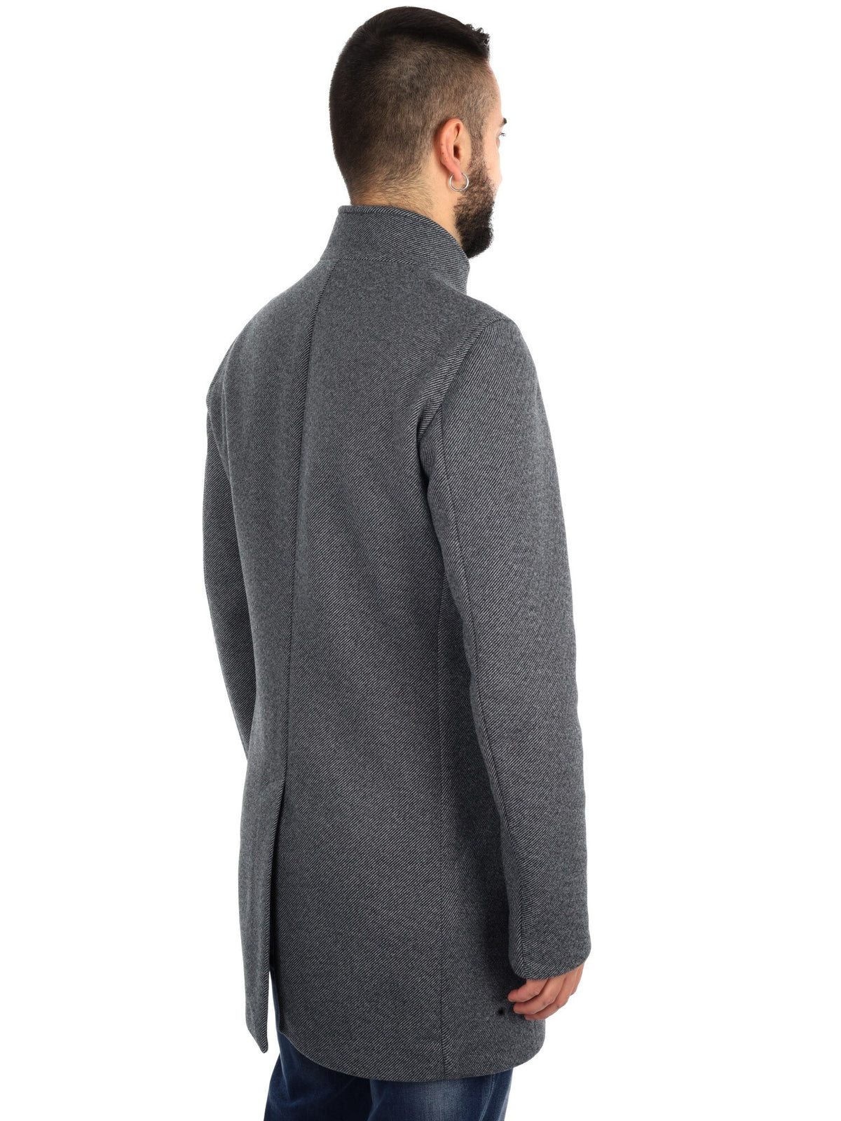 Fb cappotto da uomo blu-grigio