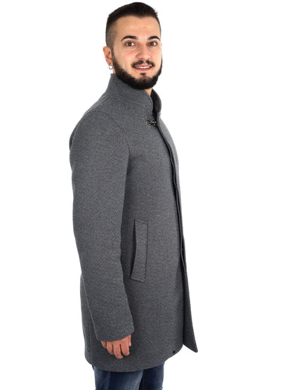 Fb cappotto da uomo blu-grigio