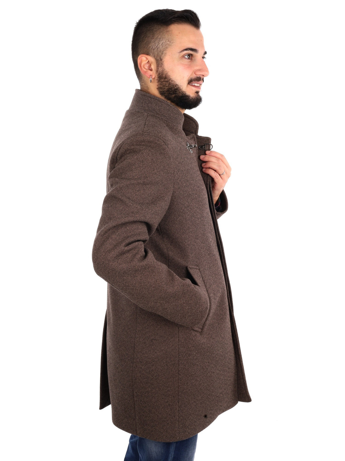 Fb cappotto da uomo cammello