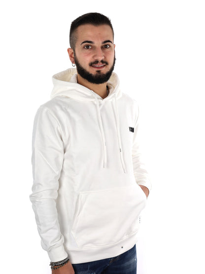 Icon felpa cappuc ft da uomo panna
