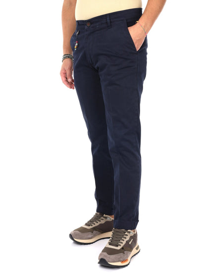 Fb pantalone raso da uomo blu