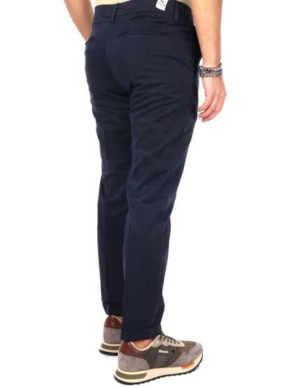 Fb pantalone raso da uomo blu
