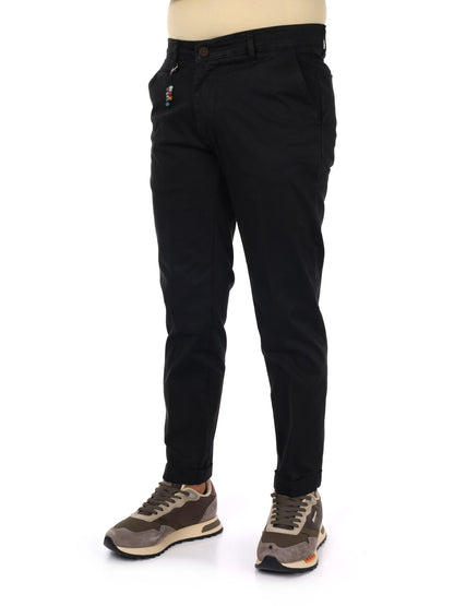 Fb pantalone raso da uomo nero