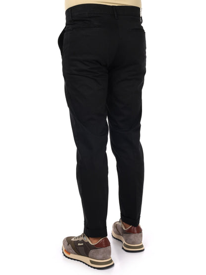 Fb pantalone raso da uomo nero