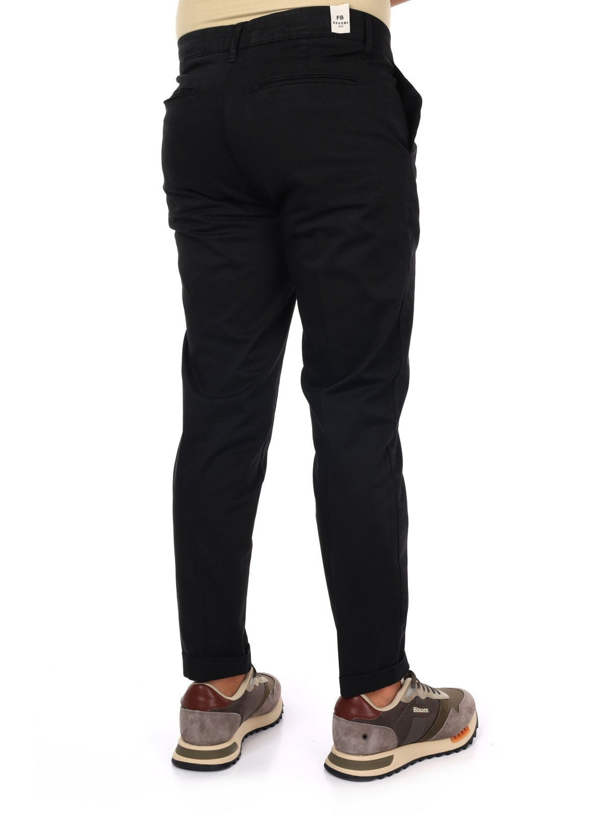 Fb pantalone raso da uomo nero