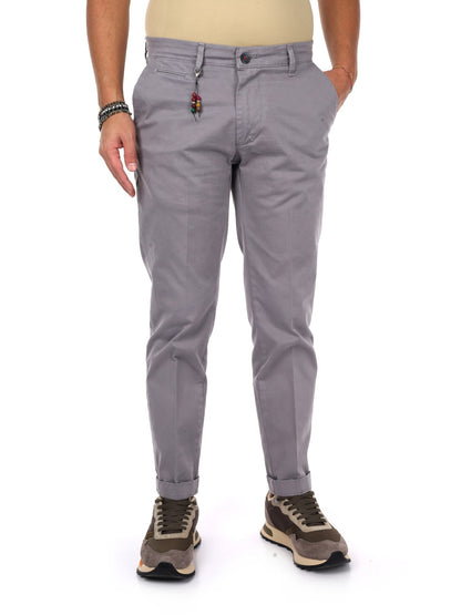 Fb pantalone raso da uomo perla