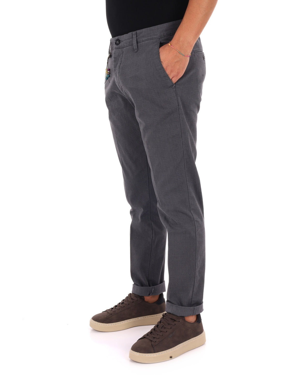 Fb pantalone da uomo grigio