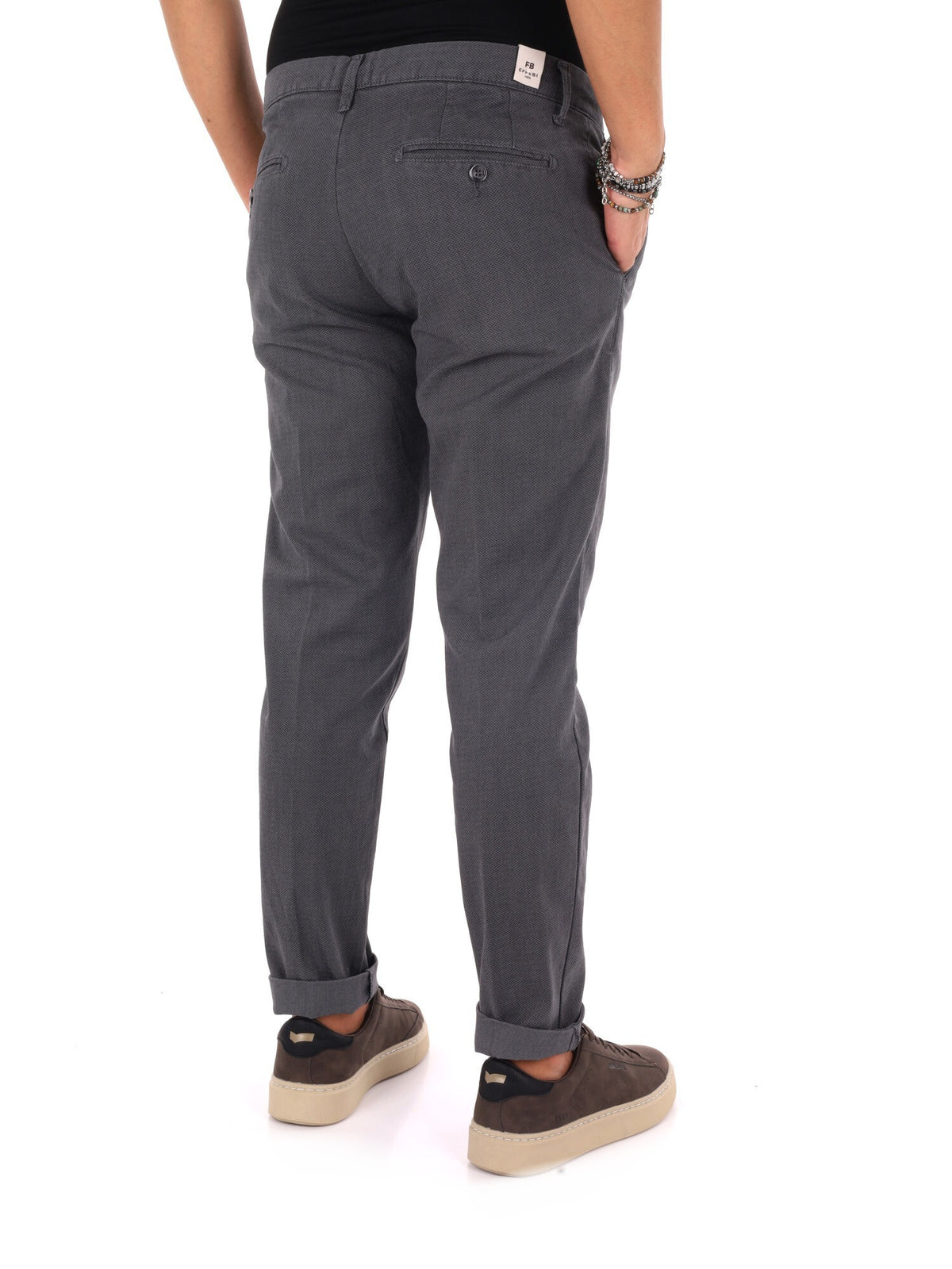 Fb pantalone da uomo grigio