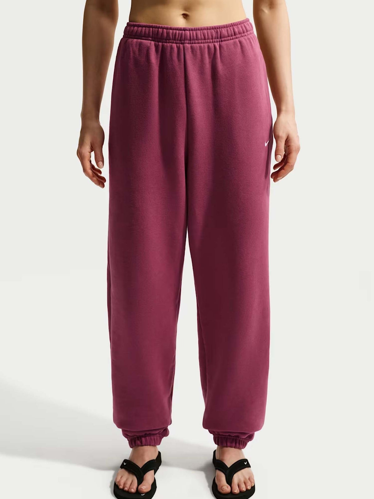 Nike panta studio fl pantalone da donna bordeaux