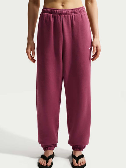 Nike panta studio fl pantalone da donna bordeaux