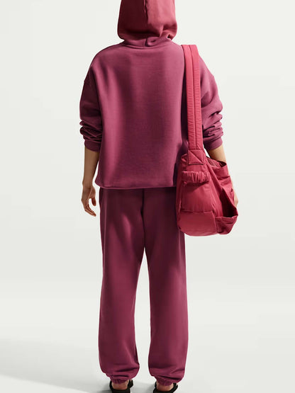 Nike panta studio fl pantalone da donna bordeaux